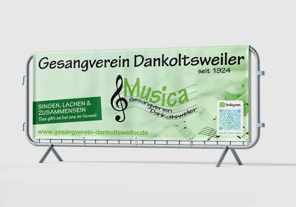 Gesangverein Dankoltsweiler: Bauzaunbanner